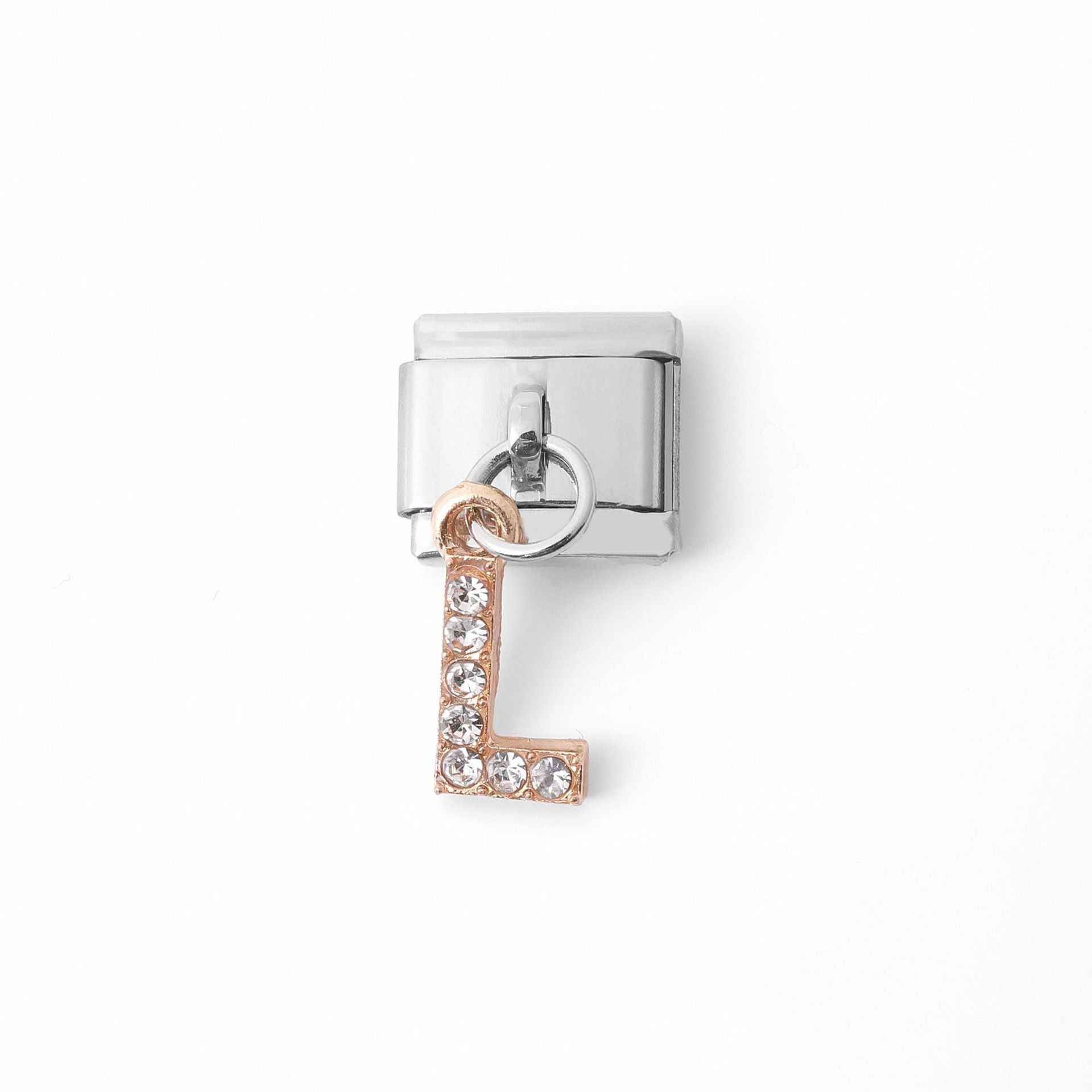 Wholesale Italian Charm Bracelet Stainless Steel Pendant Letter Module Charms